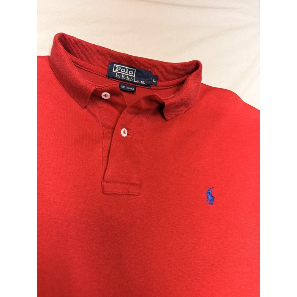 Polo Ralph Lauren Mens Polo Shirt  Large Red With Blue Horse